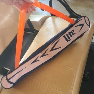 Set Of 2 Detroit Tigers Miller Lite Baseball Bat Shaped Cooler